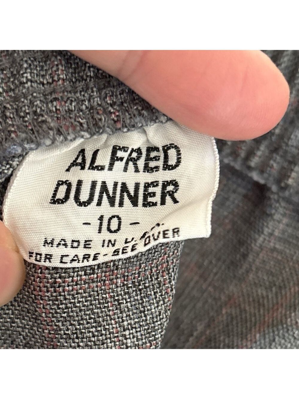 3PC ALFRED DUNNER GRAY PLAID SUIT BLAZER SZ 16 PANTS PENCIL SZ 12 SKIRT SZ 10 - Picture 9 of 11